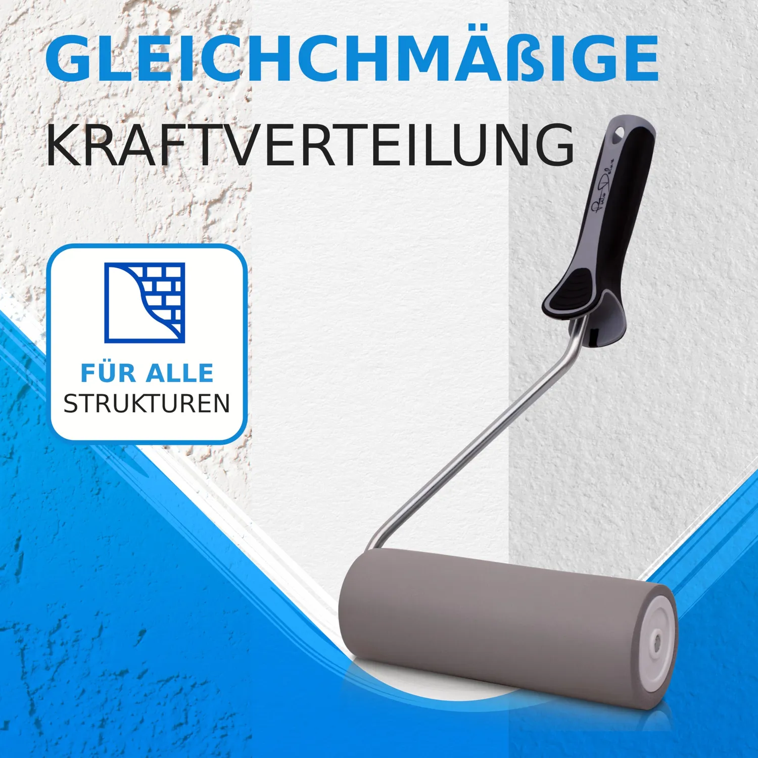 Pinto Deluxe Andrückroller Tapezierroller 100 mm PU-Schaum blasenfrei