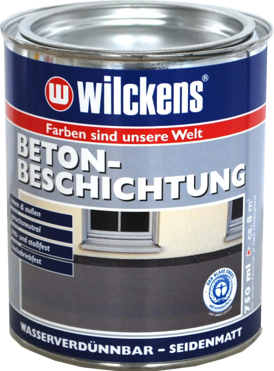 Wilckens Betonbeschichtung LF Bodenfarbe 2,5 l Silbergrau RAL 7001
