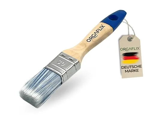 ORGAFLIX Premium Lackpinsel 30mm Borstenpinsel Metallschutzlack