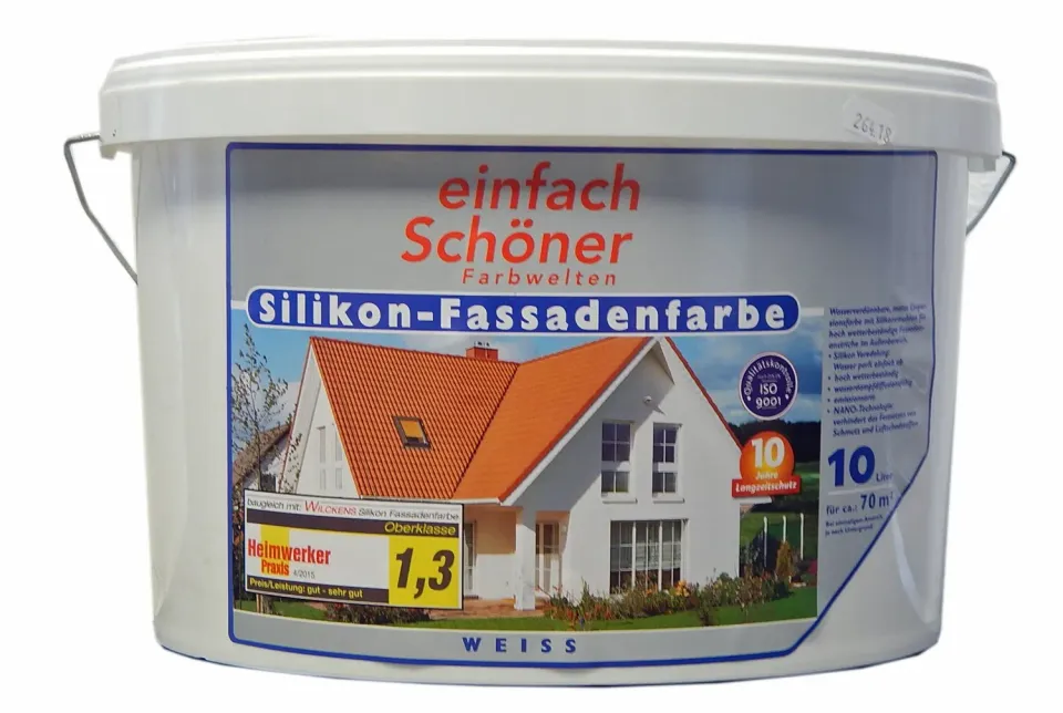 Wilckens einfach Schöner Silikon Fassadenfarbe 10L Weiß Matt