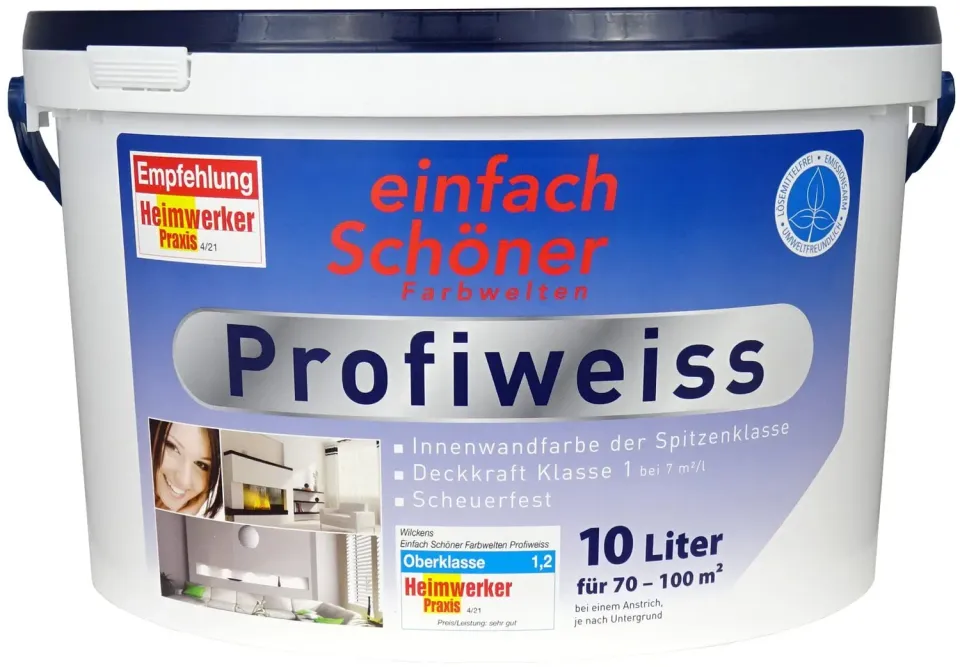 Wilckens Profiweiss Wandfarbe 10 L weiß matt