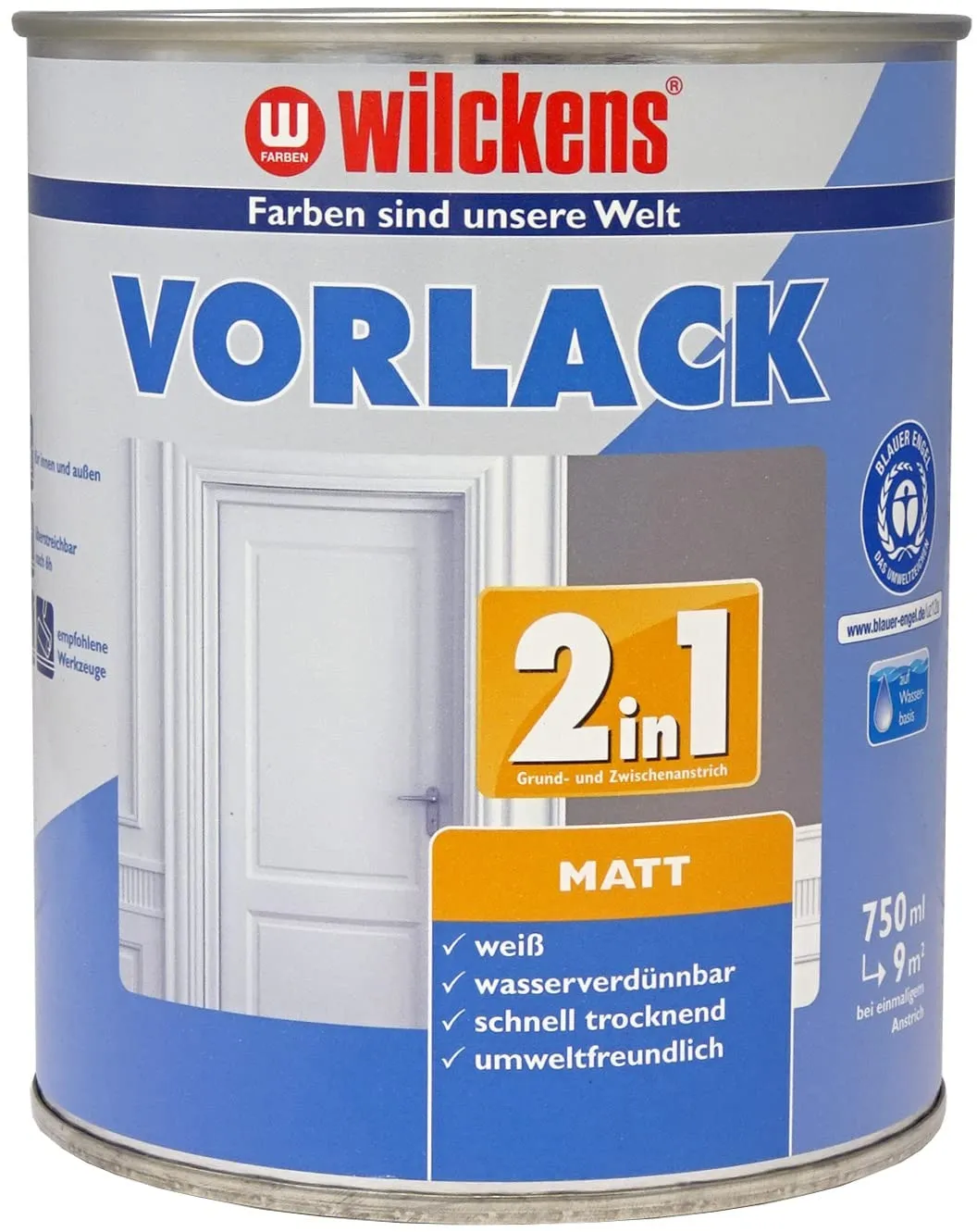 Wilckens 2in1 Vorlack matt 375 ml Weiß wasserbasiert