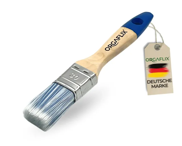 ORGAFLIX Premium Lackpinsel 30mm Borstenpinsel Metallschutzlack