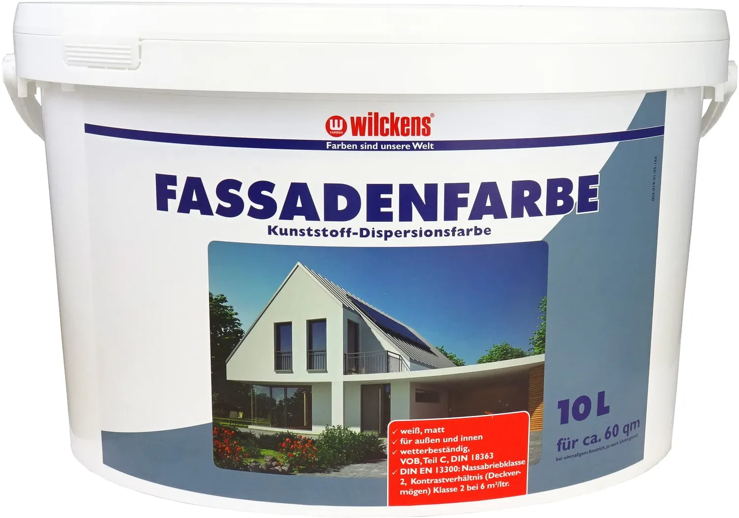 Wilckens Fassadenfarbe Weiß Matt 2,5 L wetterbeständig