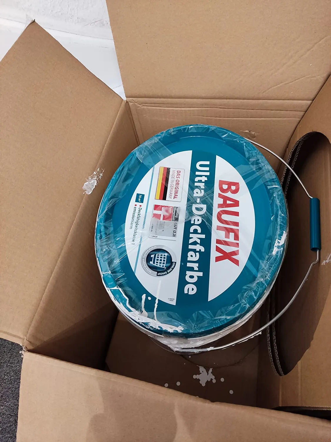 BAUFIX Ultra-Deckfarbe Wandfarbe 10 l Weiß seidenmatt Klasse 1