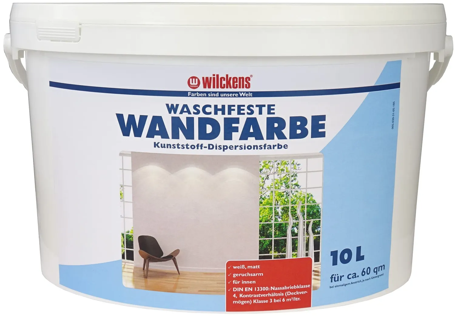 Wilckens Wandfarbe waschfest matt Weiß 5 l