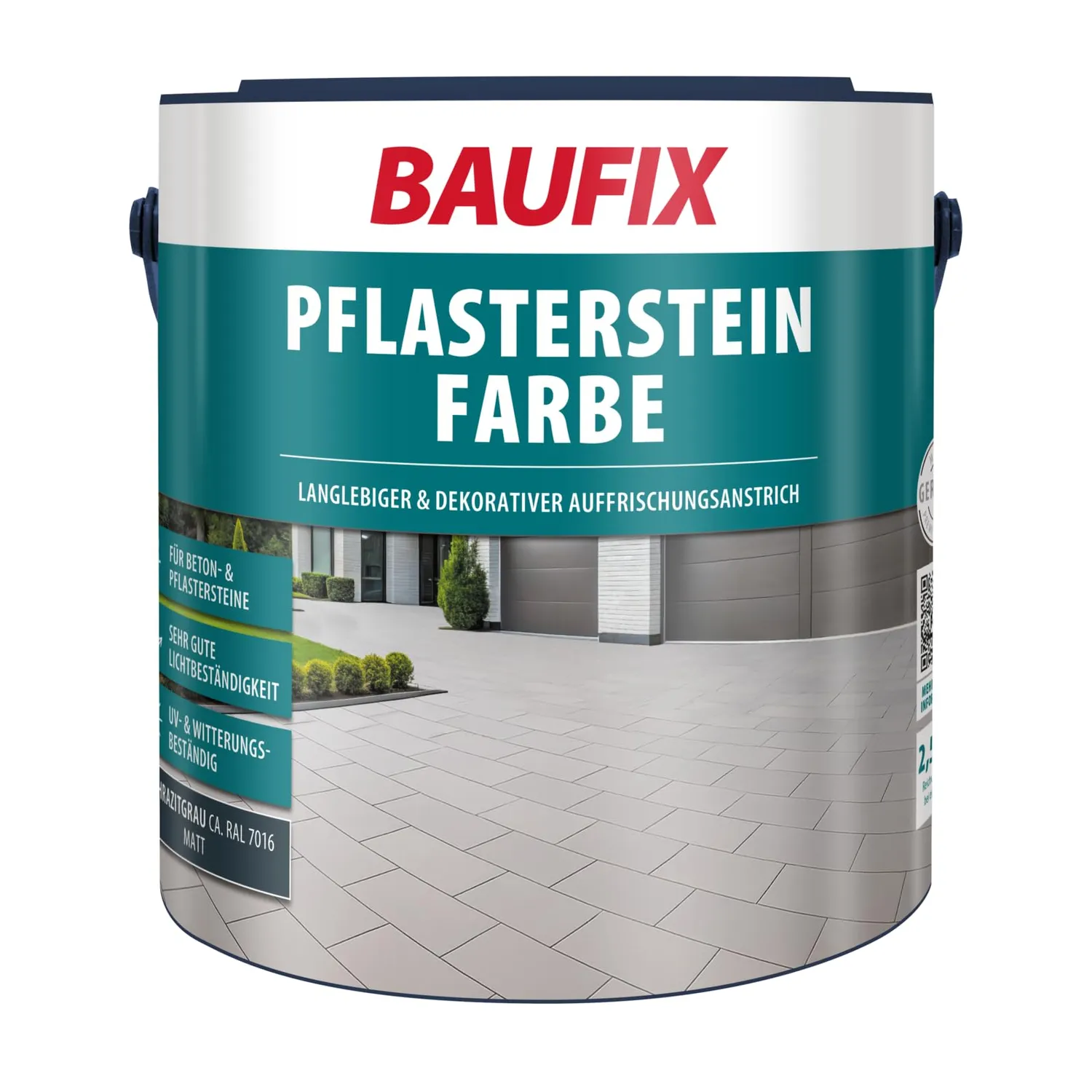 BAUFIX Pflasterstein Farbe transparent matt 2,5 Liter außen