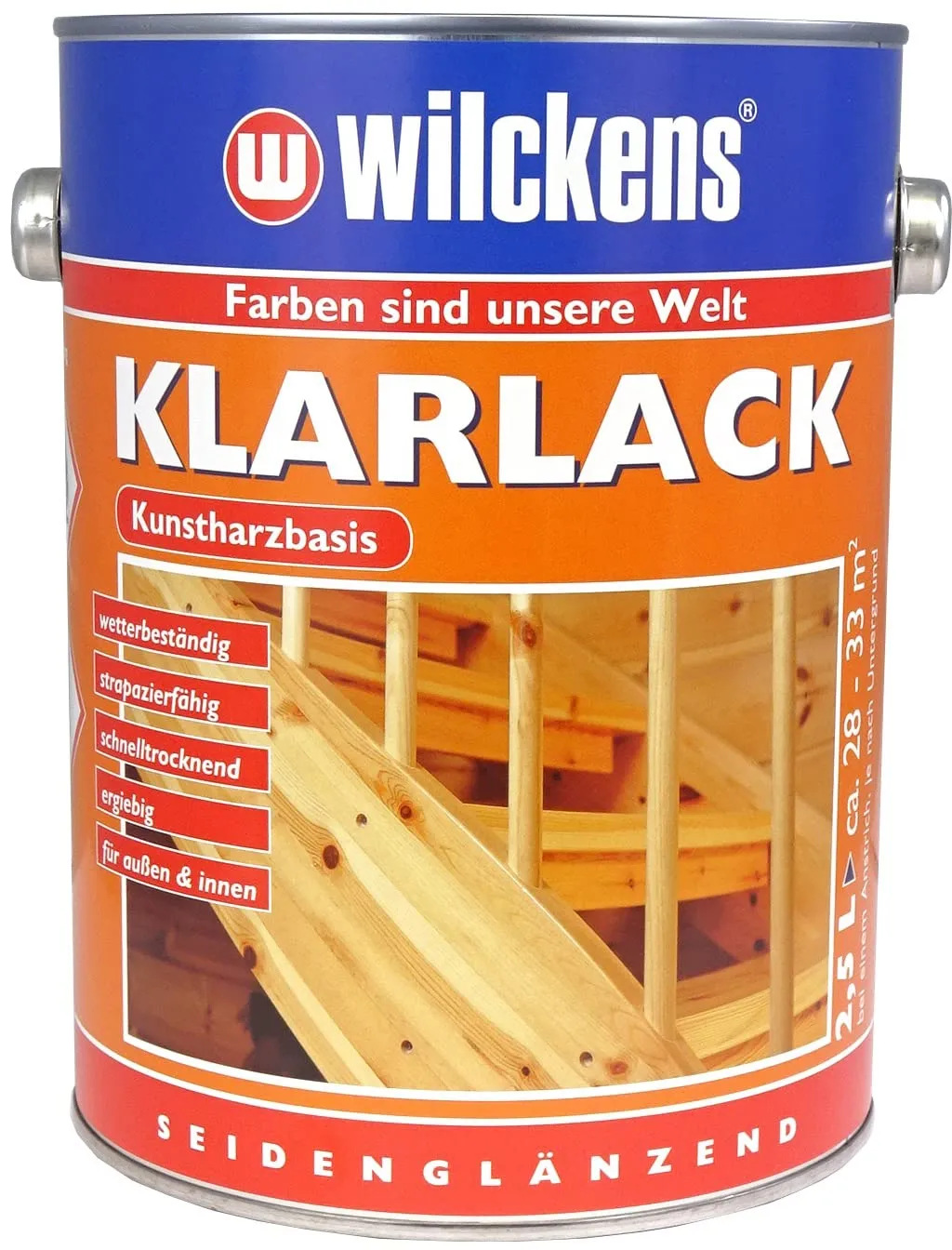 Wilckens Kunstharz Klarlack Holz 750 ml farblos seidenglänzend