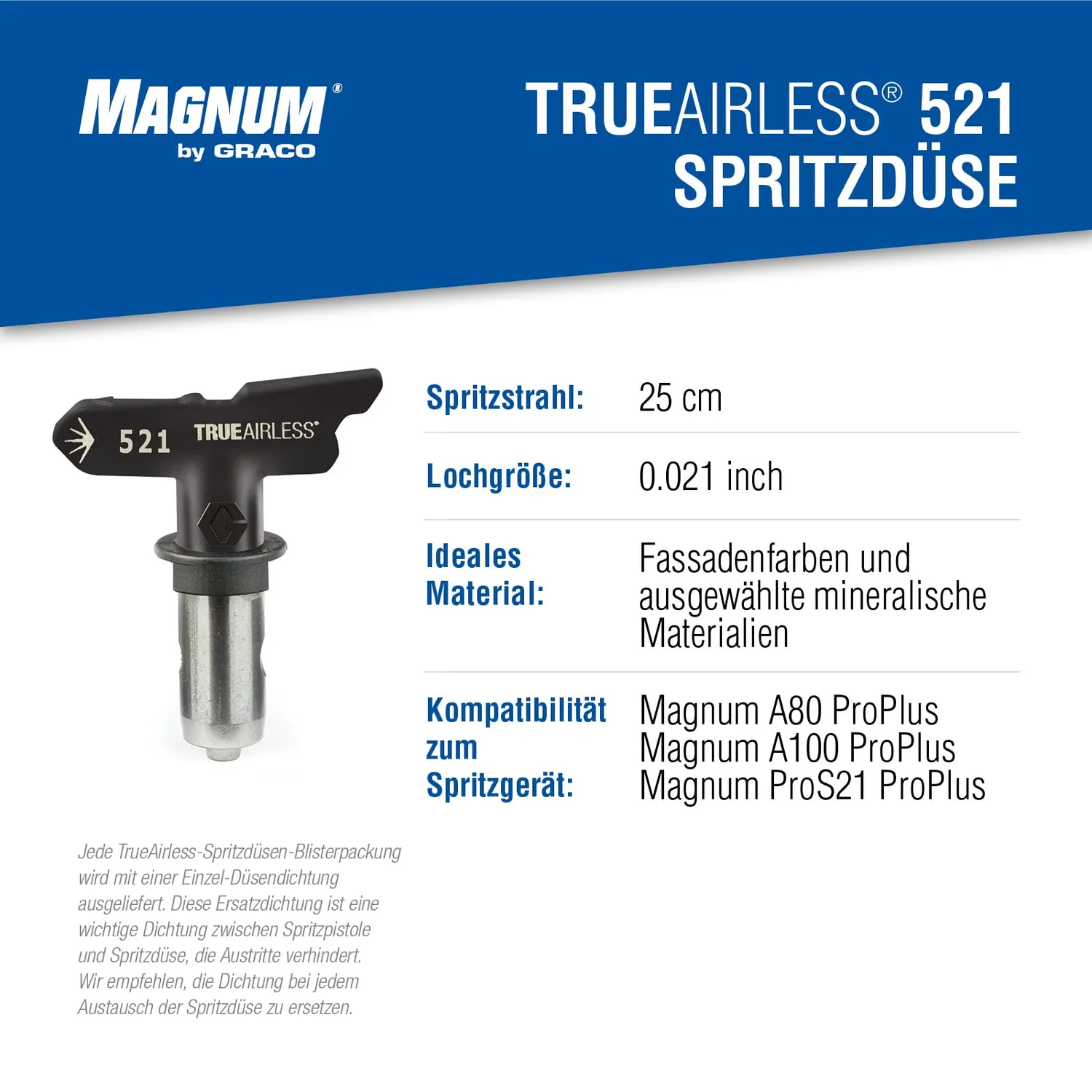 Graco TrueAirless TRA521 Düse 521 0,021 Zoll