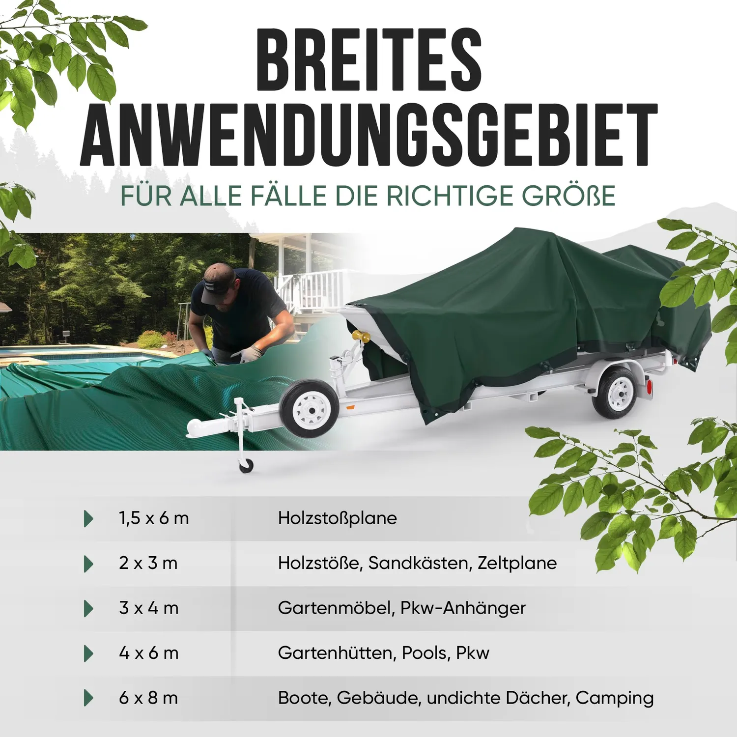 ORGAFLIX Premium Abdeckplane 8x10m wasserdicht UV-beständig