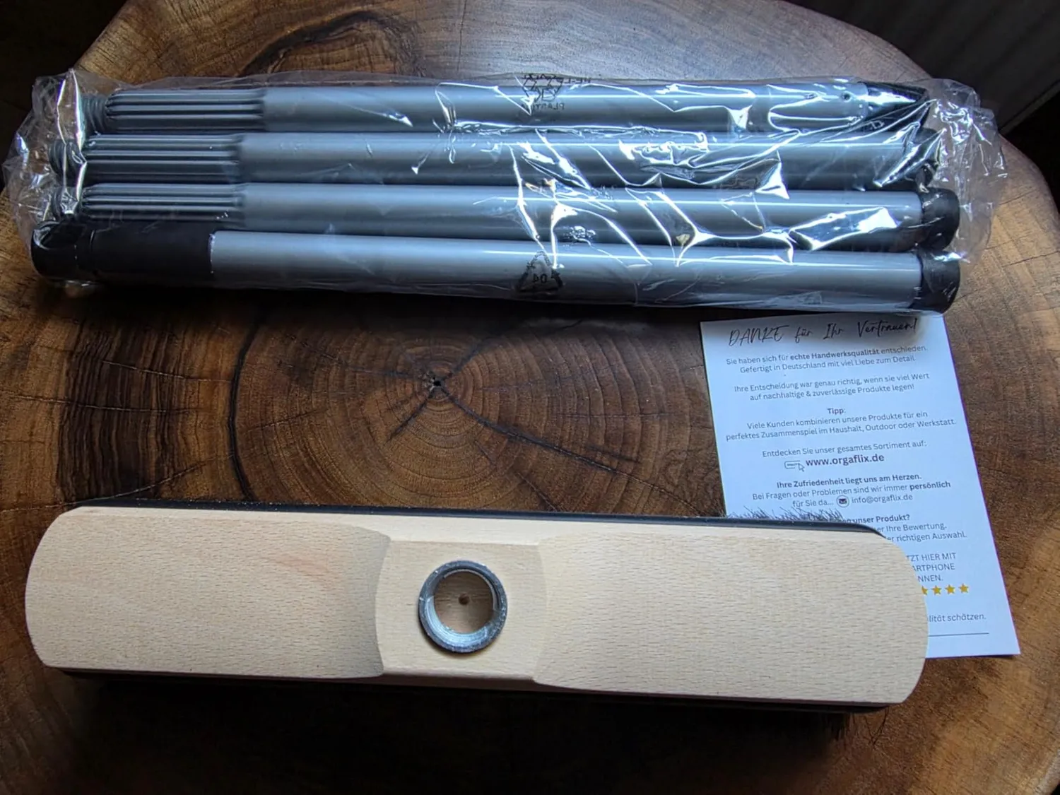 ORGAFLIX Besen mit Stiel 28 cm Kantenschutz Zimmerbesen
