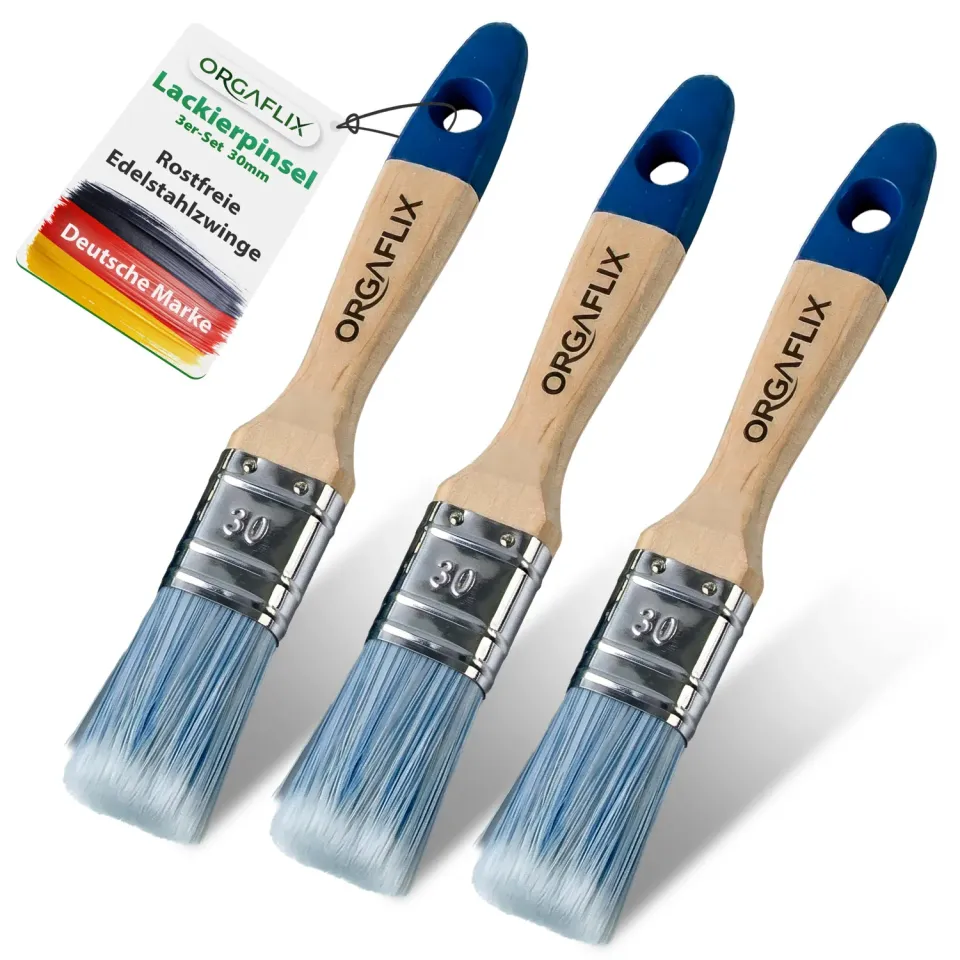 ORGAFLIX Premium Lackpinsel 30 mm 3er Set