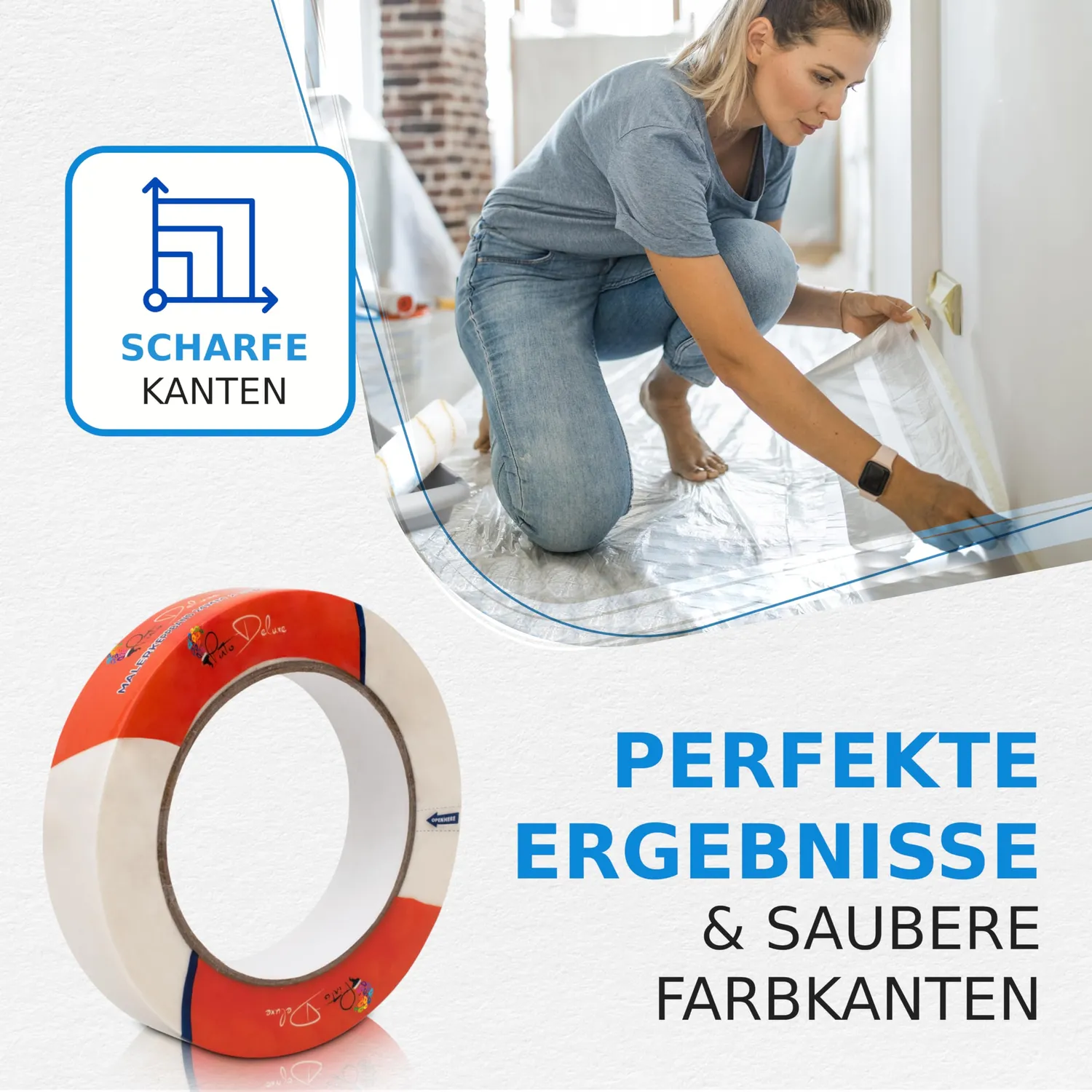 Pinto Deluxe Malerset Farbroller XXL-Set mit Wanne Abdeckung