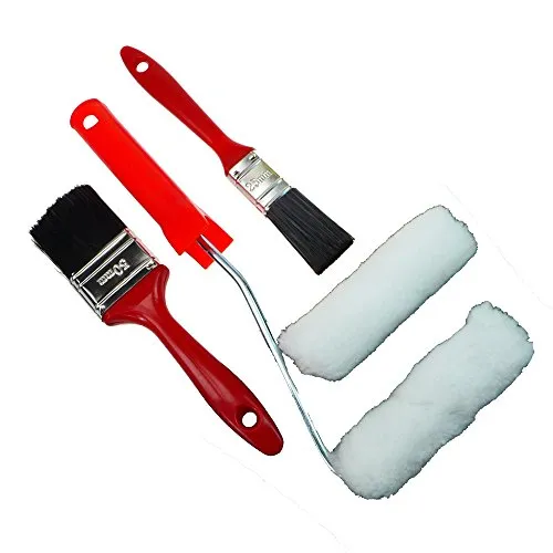 ROTIX Farbroller-Set Wandfarbe Bügel Walzen 2 Pinsel