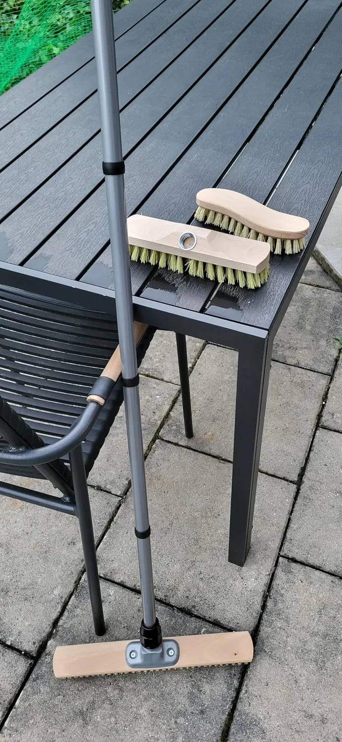ORGAFLIX Profi Schrubber mit Stiel 40 cm hitzebeständig