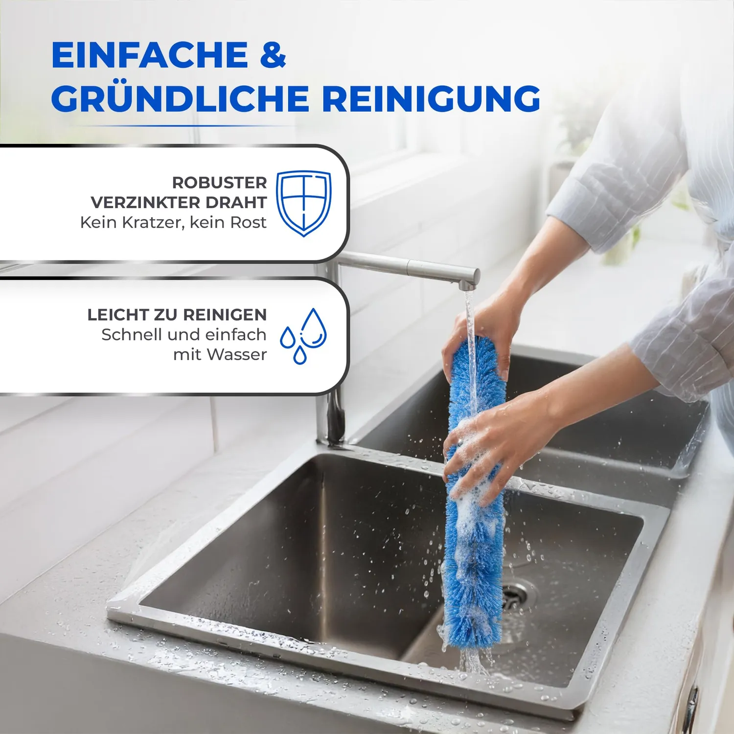 ORGAFLIX Heizkörperbürste Set 2-tlg 70cm+32cm