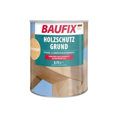BAUFIX Holzschutz-Grund Holzgrundierung transparent 0,75 L gegen Bläue