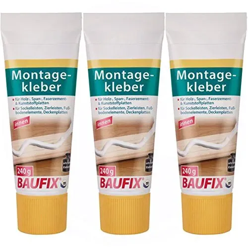 BAUFIX Montagekleber 3x 240 g Stehtube lösemittelfrei