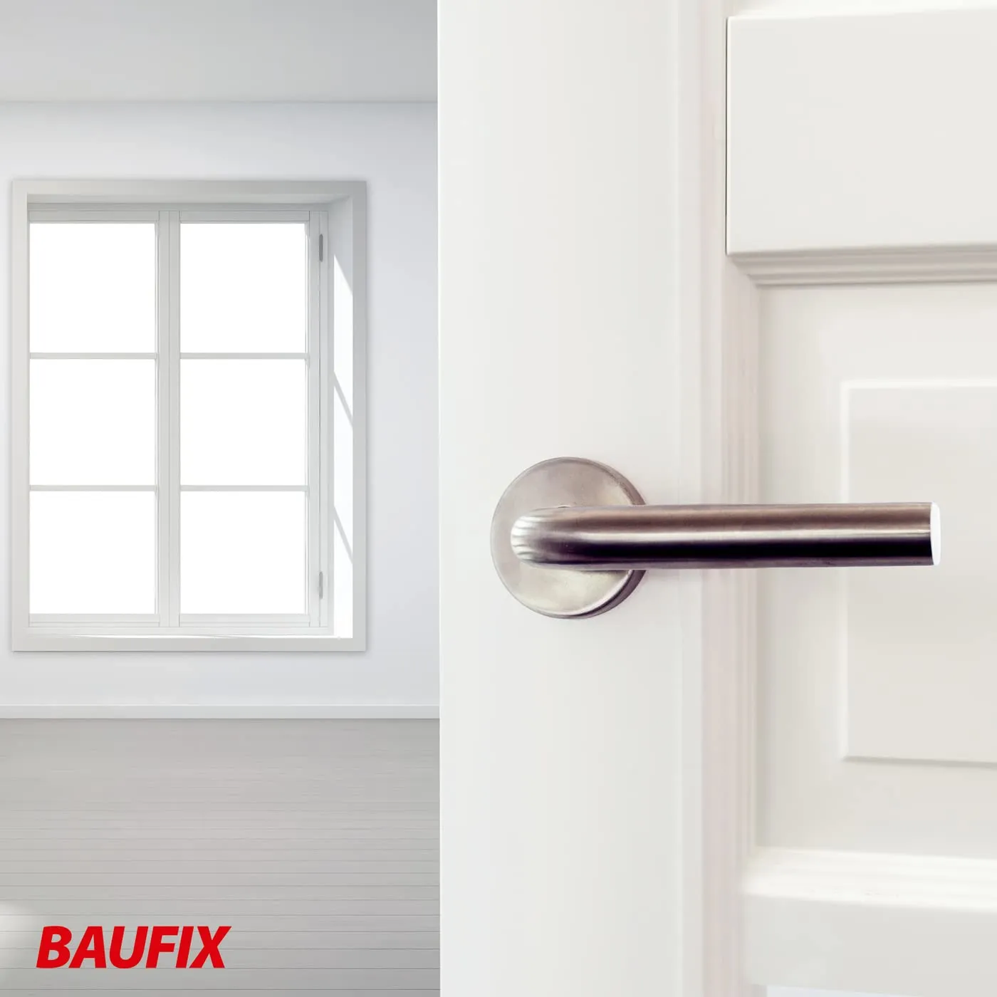 BAUFIX Fenster- Türenlack weiß seidenmatt 1 Liter