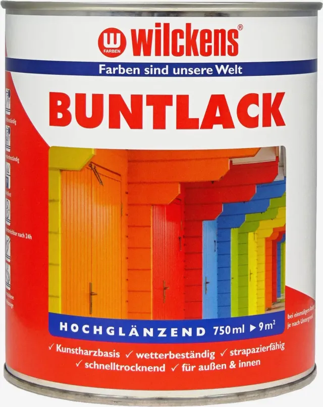 Wilckens Kunstharz Buntlack 750 ml Reinweiß RAL 9010 hochglänz.