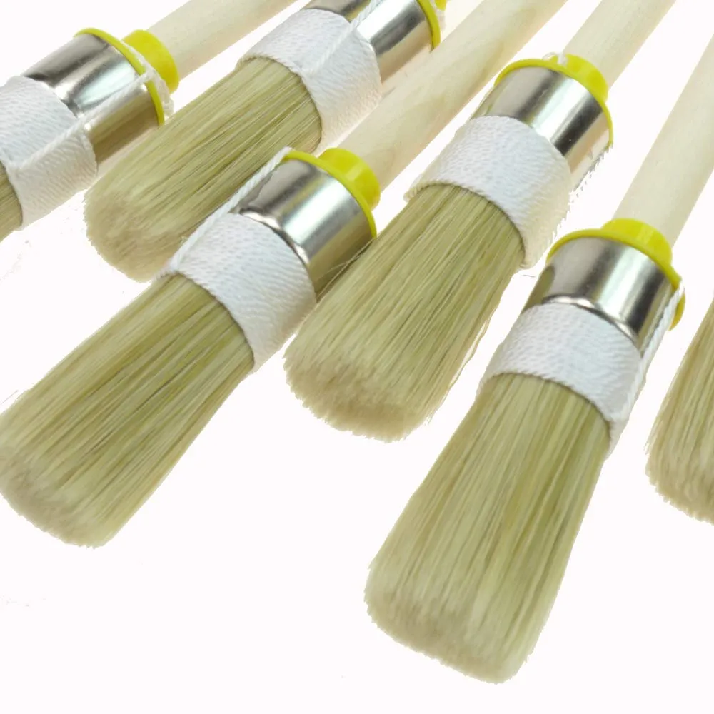 ROTIX Ringpinsel Größe 2 20mm 6er Set helle Borste