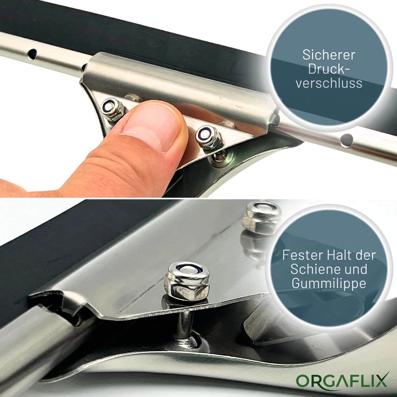 ORGAFLIX Fensterabzieher 35 cm Edelstahl Hard