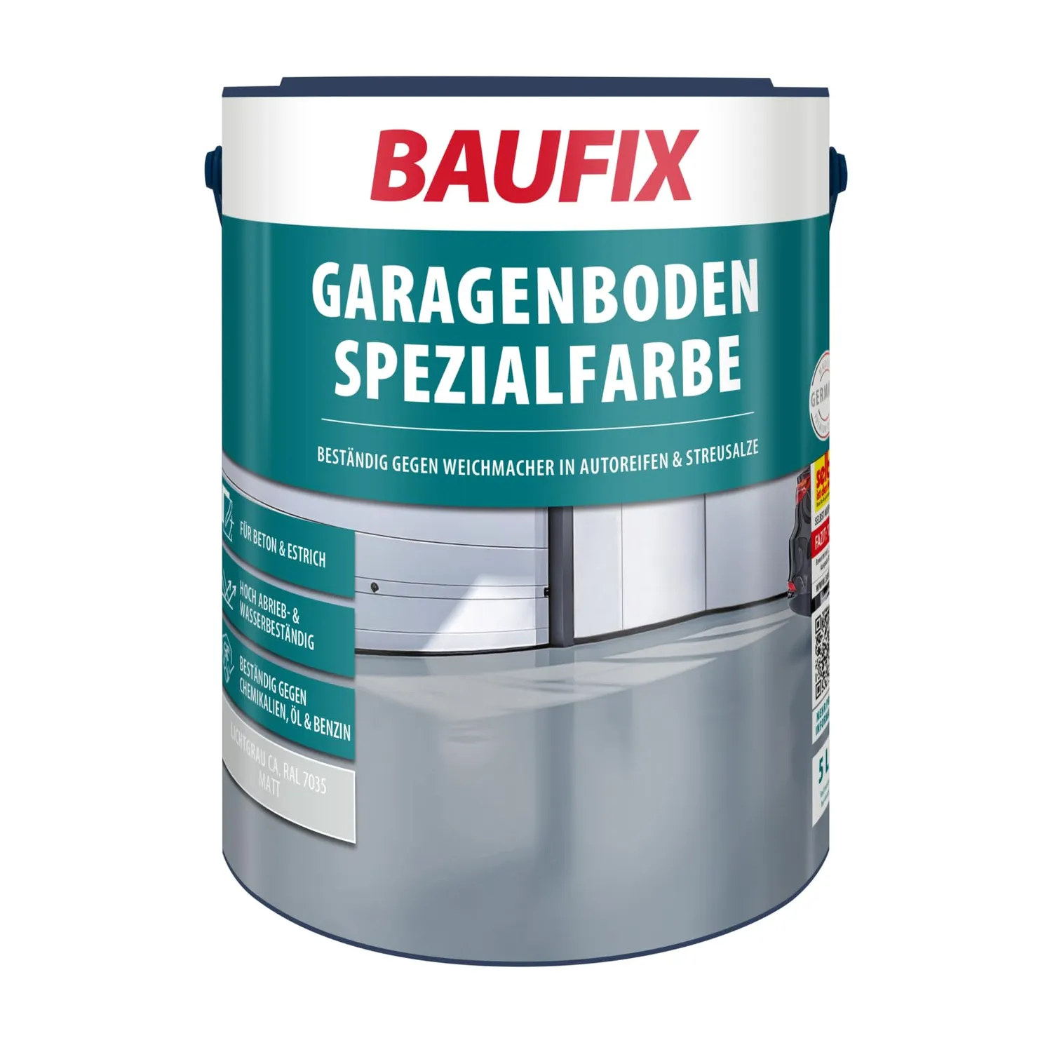 BAUFIX Garagenboden Spezialfarbe silbergrau 5L