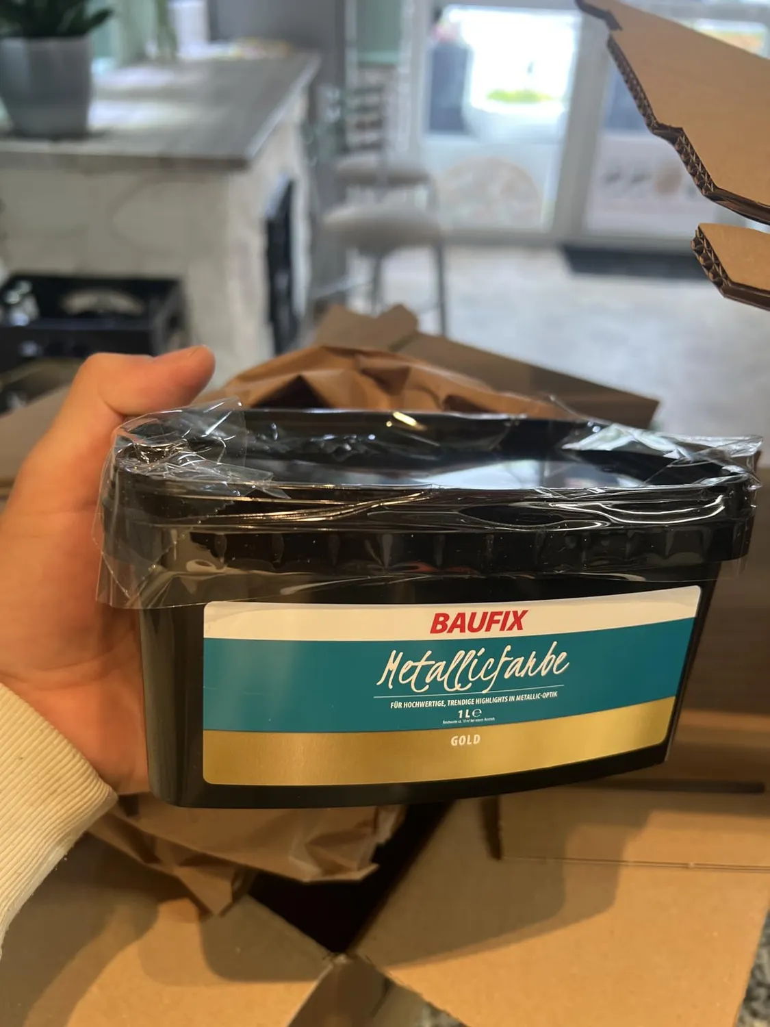 BAUFIX Metallic Wandfarbe kupfer seidenglänzend 1 Liter