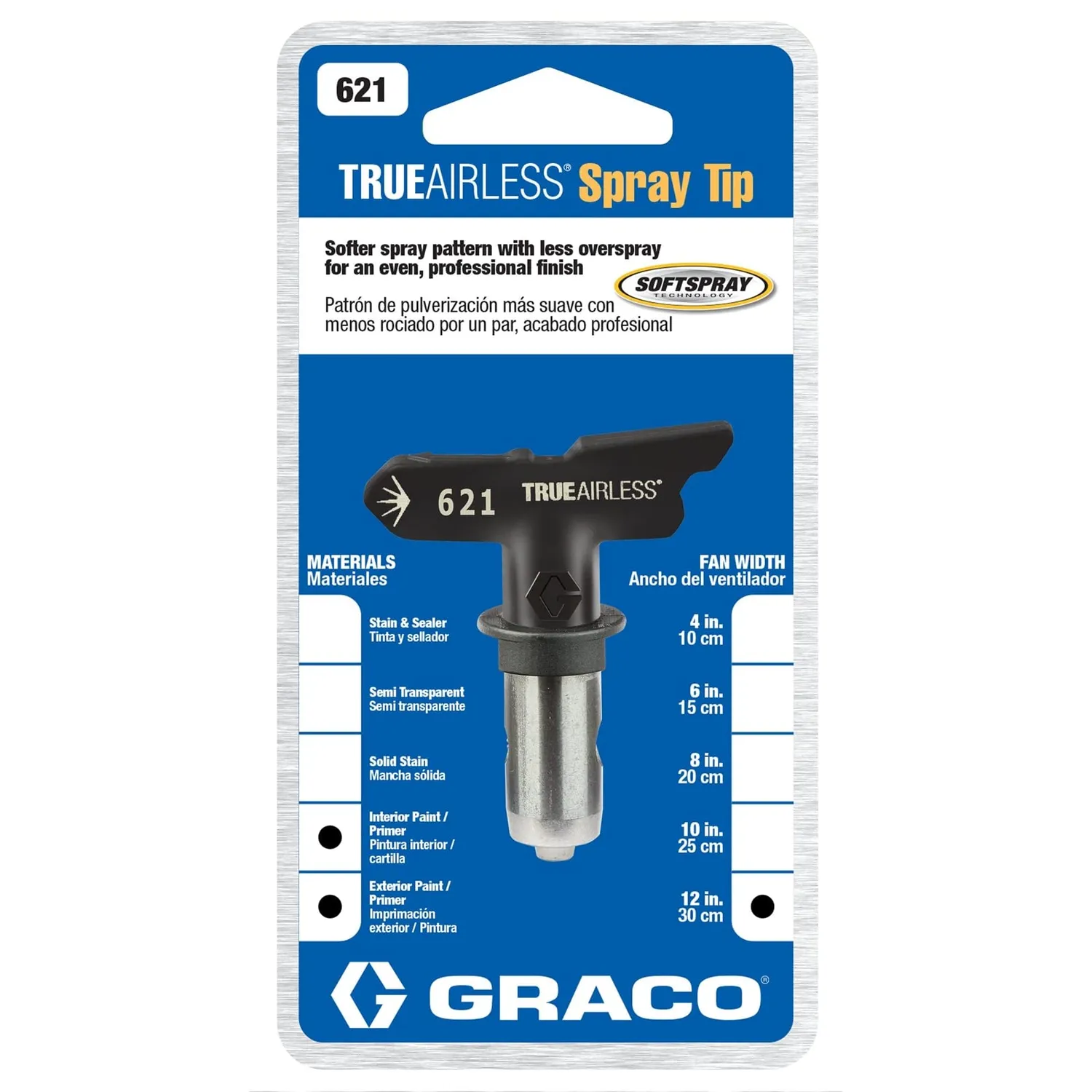 Graco TrueAirless Düse TRA621 Spritzdüse 0,021 Zoll 30 cm