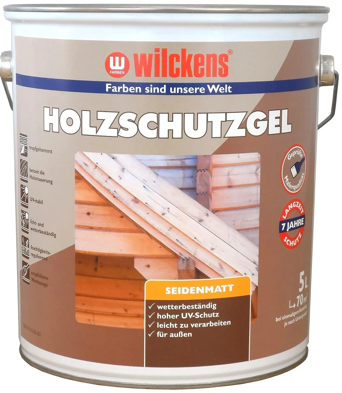 Wilckens Holzschutz-Gel Holzlasur 750ml Nussbaum UV-Schutz Außen