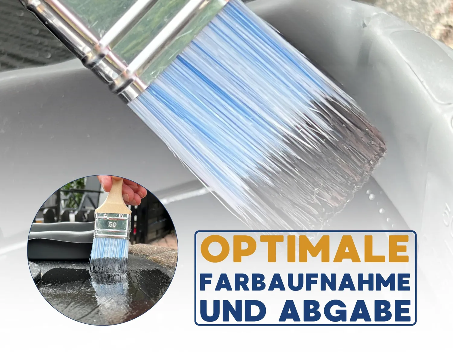 ORGAFLIX Premium Lackpinsel 30mm Borstenpinsel Metallschutzlack