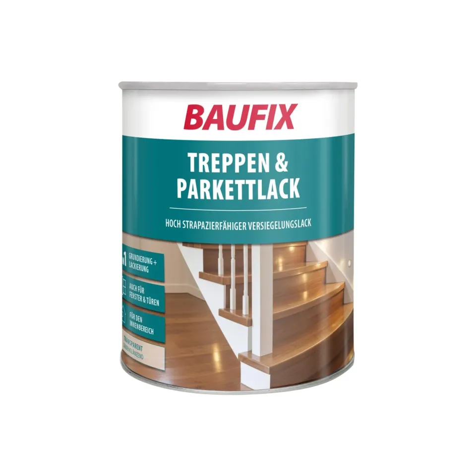 BAUFIX Treppen & Parkettlack Holzlack 1 L seidenglänzend