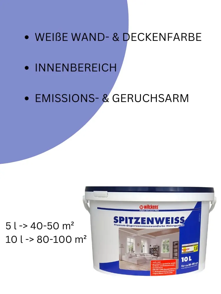 Wilckens Spitzen-Weiss matt 10L Wandfarbe hochdeckend