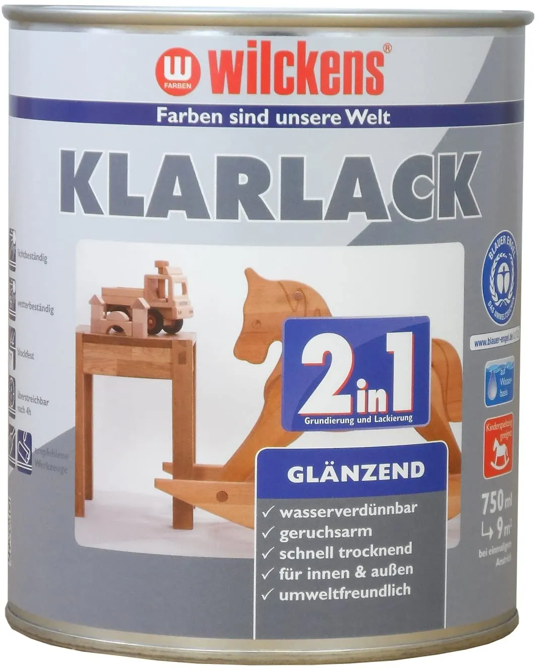 Wilckens 2in1 Klarlack glänzend farblos 375 ml