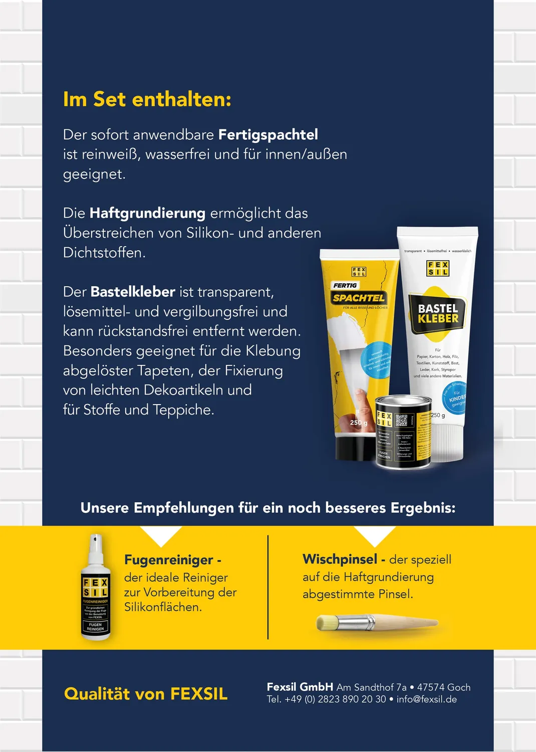 FEXSIL RENO-Set Renovierungsset 3-teilig universell