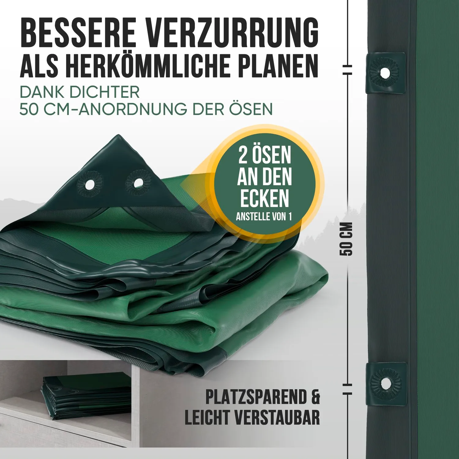 ORGAFLIX Premium Abdeckplane 8x10m wasserdicht UV-beständig