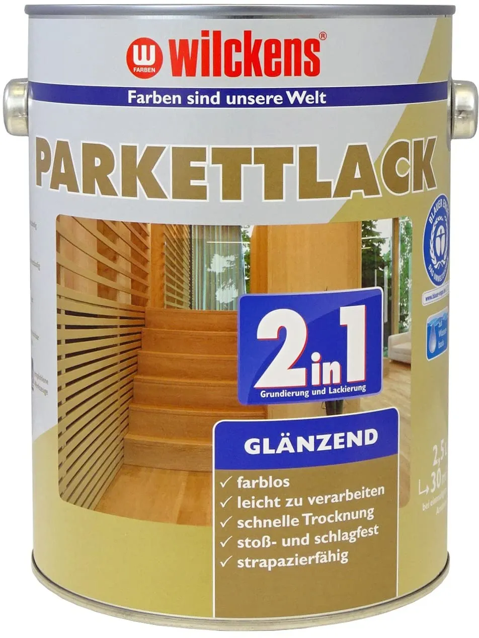 Wilckens 2in1 Parkettlack 750 ml farblos seidenmatt Versiegelung