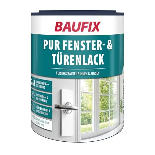 BAUFIX PUR Fenster- Türenlack weiß seidenglänzend 1L