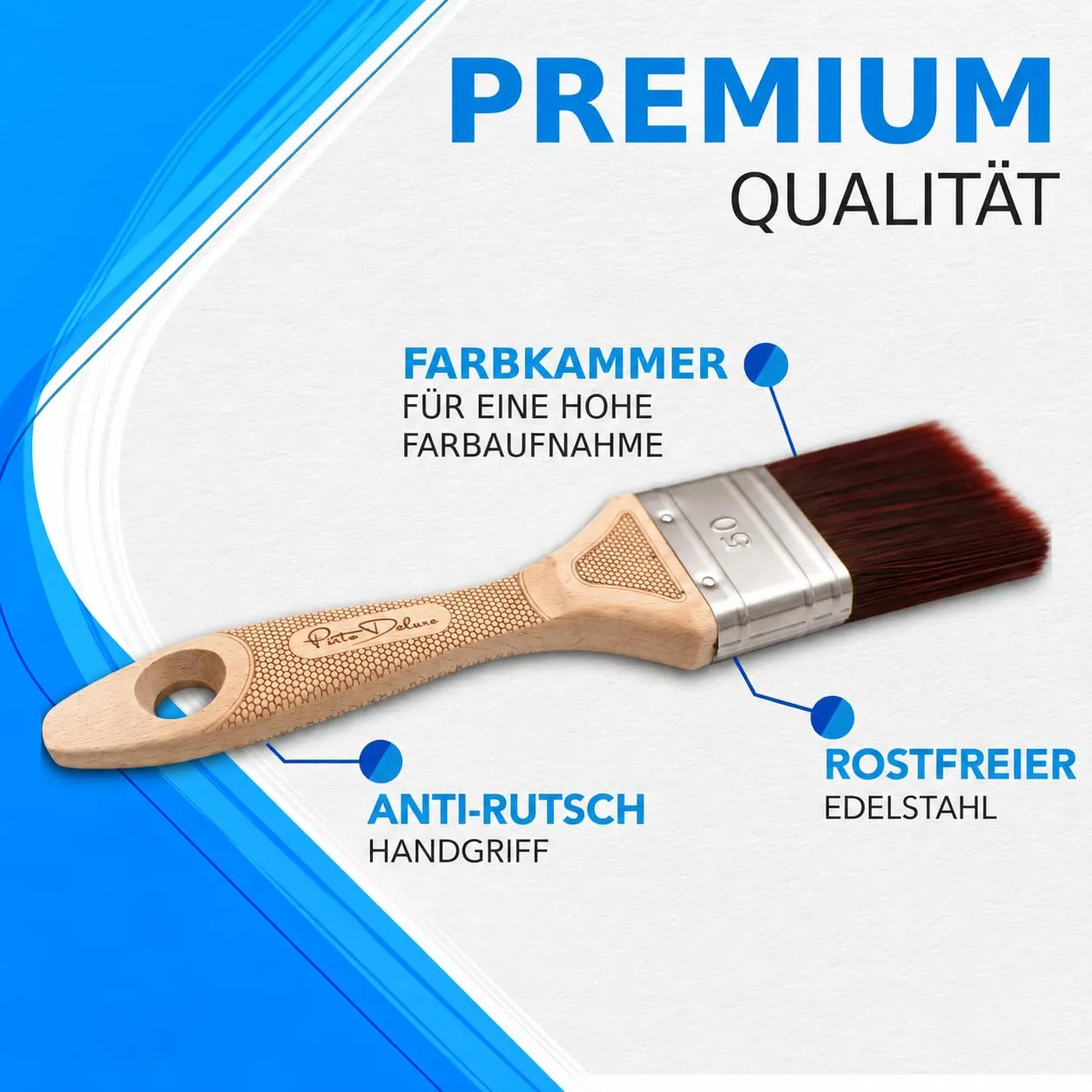 Pinto Deluxe Malerpinsel Set 3tlg. 30-70 mm