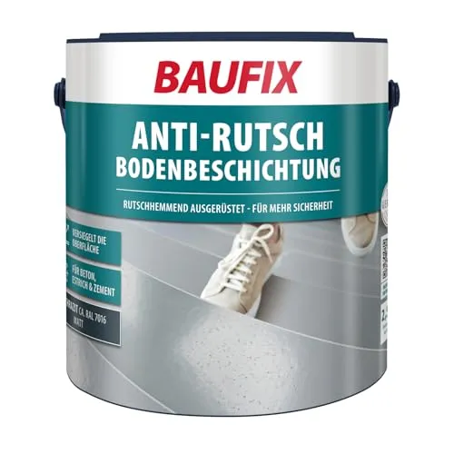 BAUFIX Anti-Rutsch Bodenbeschichtung anthrazit matt 2,5 Liter rutschhemmend