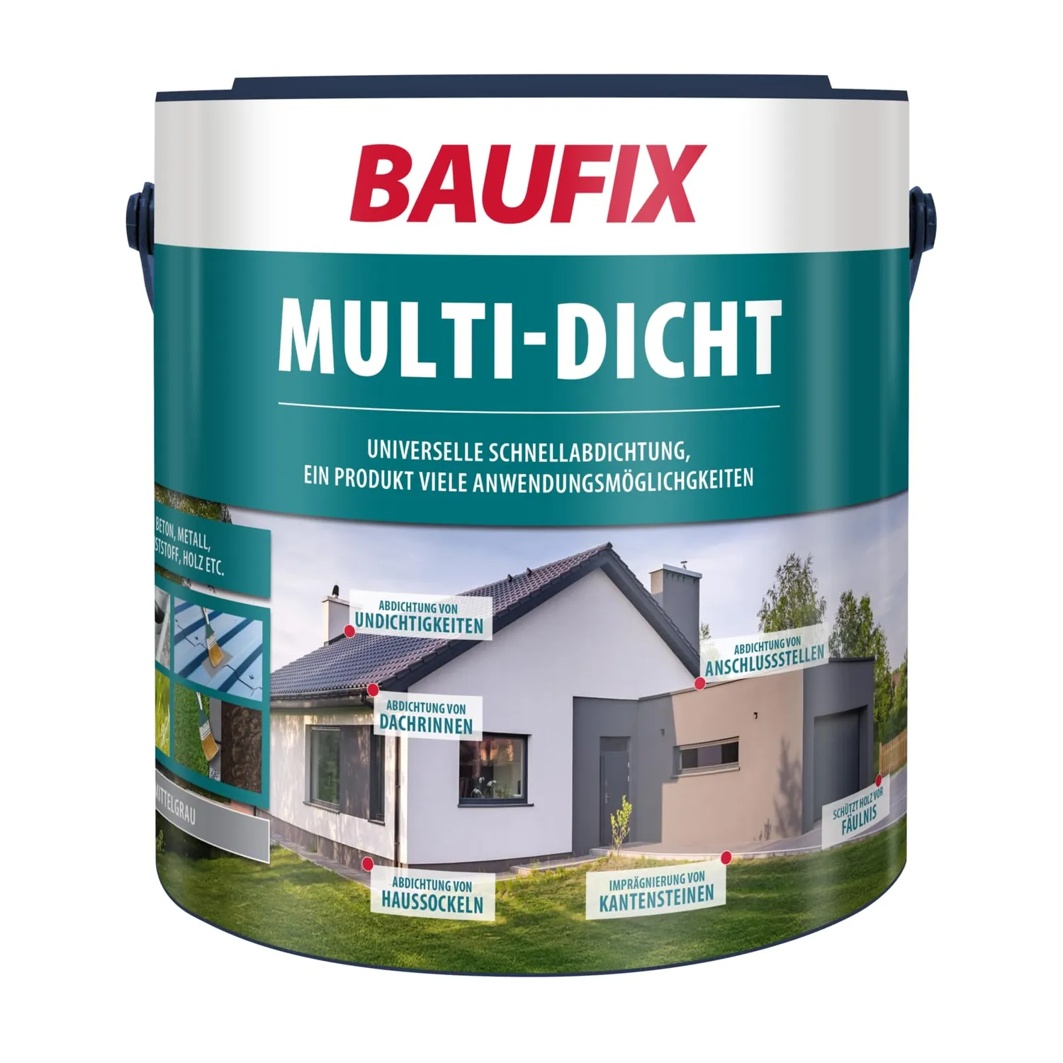 BAUFIX Multi-Dicht Dichtmasse mittelgrau 1 kg wasserdicht