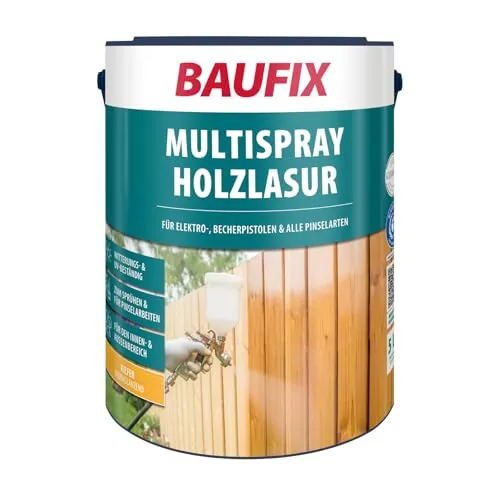 BAUFIX Multispray Holzlasur kiefer seidenglänzend 5 Liter