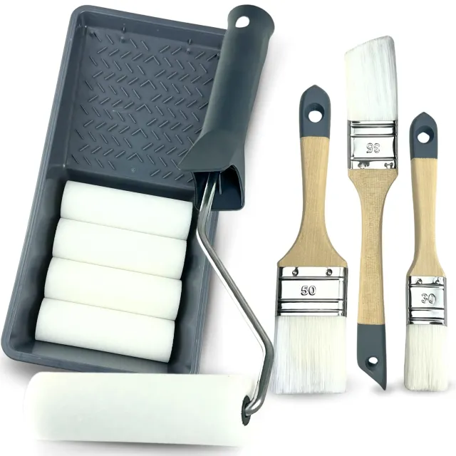 ORGAFLIX Lackierset 10-tlg Farbroller Set für Lacke