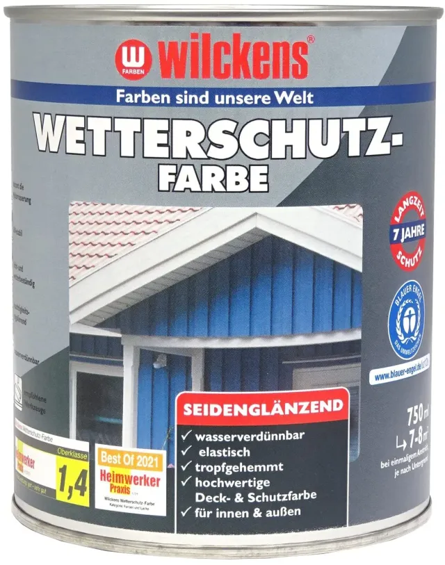 Wilckens Wetterschutzfarbe RAL 9010 Reinweiß 750 ml