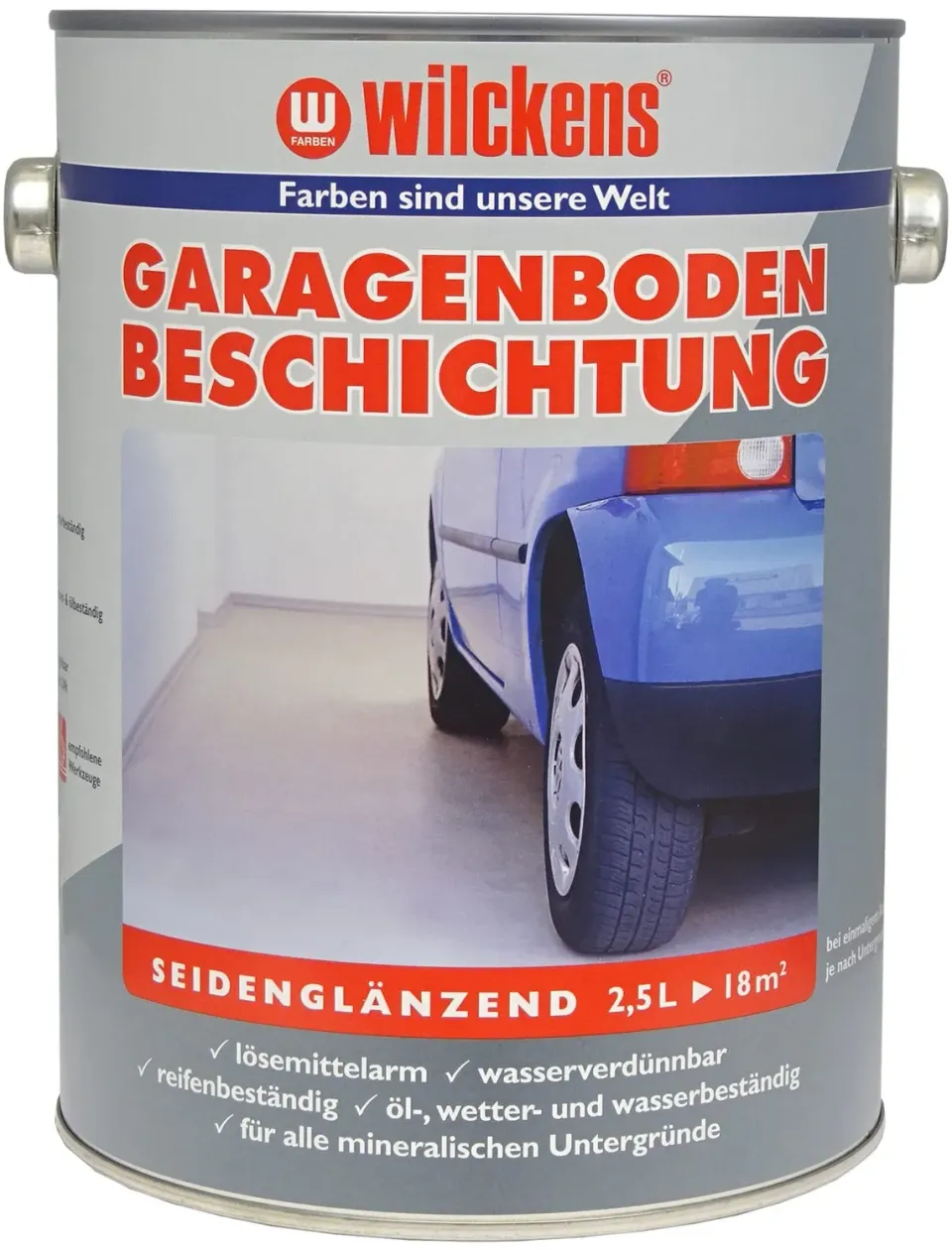 Wilckens Garagenboden-Beschichtung Silbergrau 2,5 l