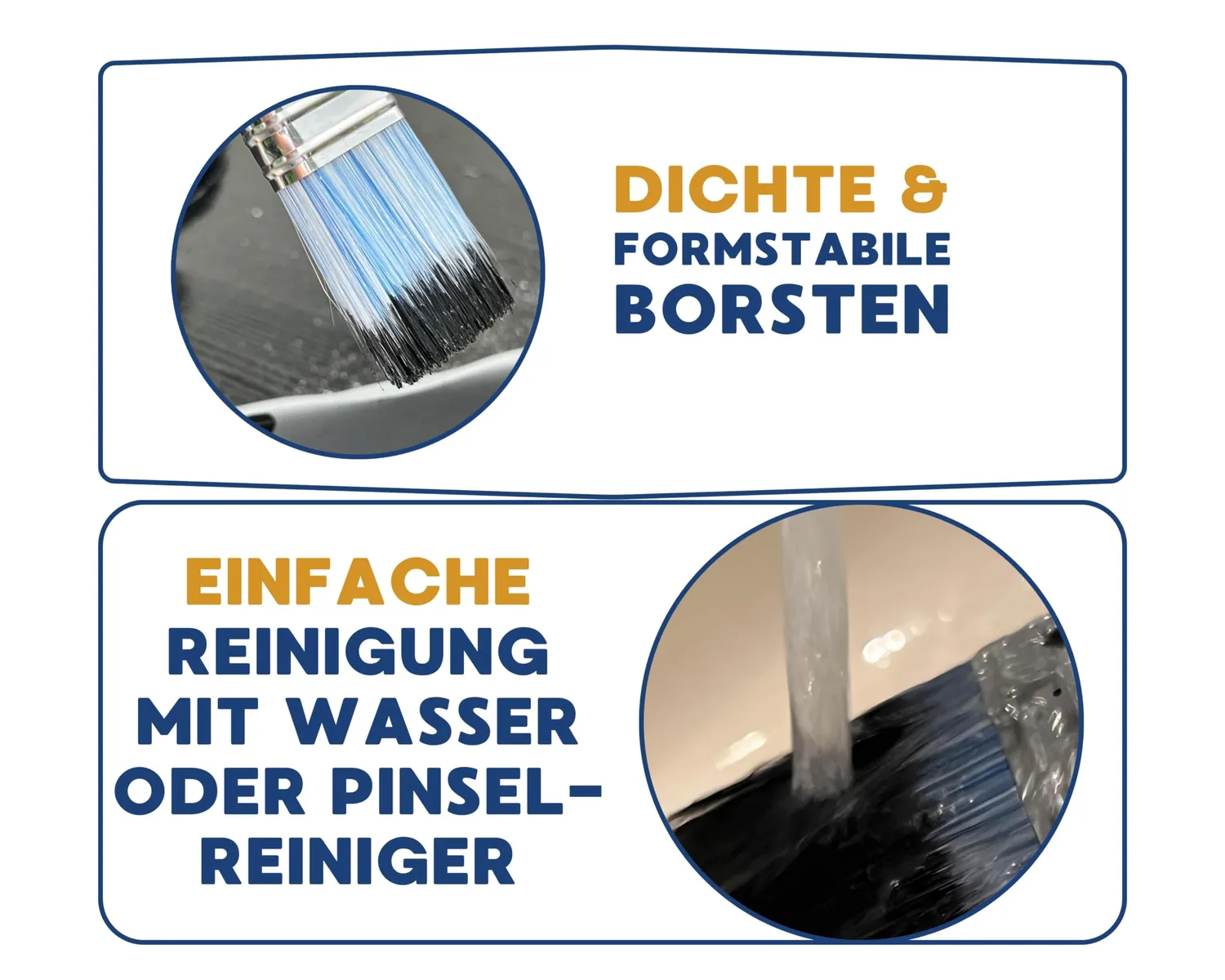 ORGAFLIX Premium Lackpinsel 30mm Borstenpinsel Metallschutzlack