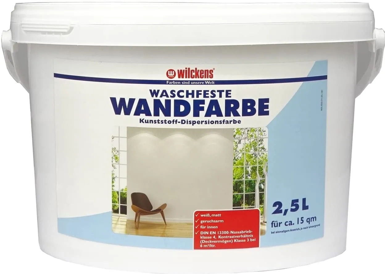 Wilckens Wandfarbe waschfest matt Weiß 5 l