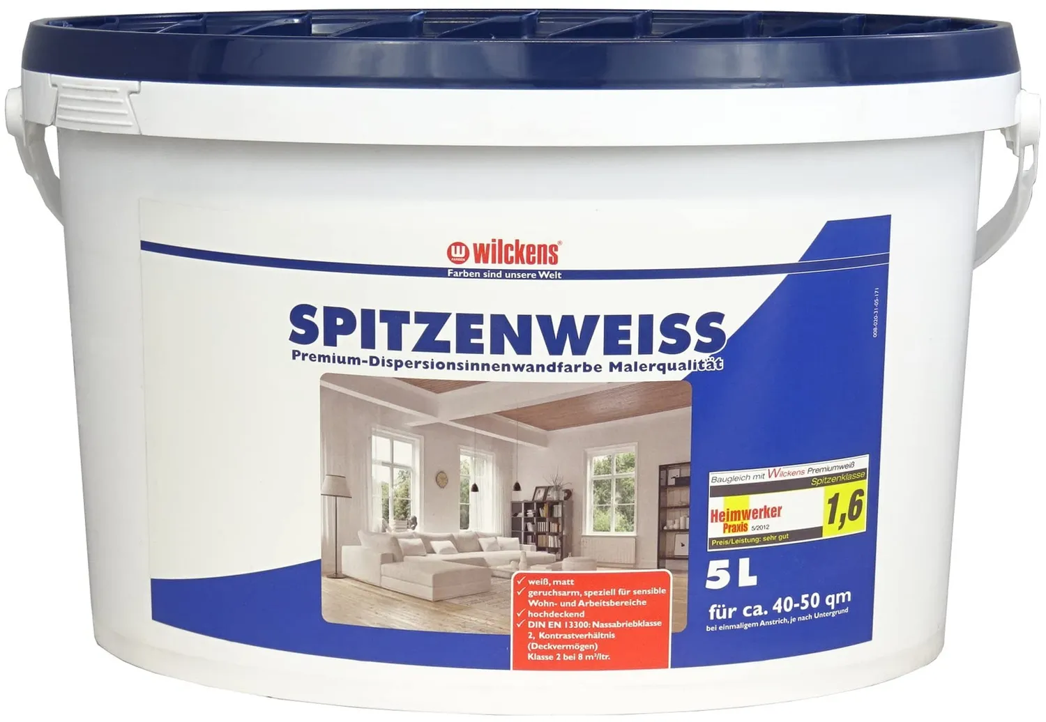Wilckens Spitzen-Weiss matt 10L Wandfarbe hochdeckend
