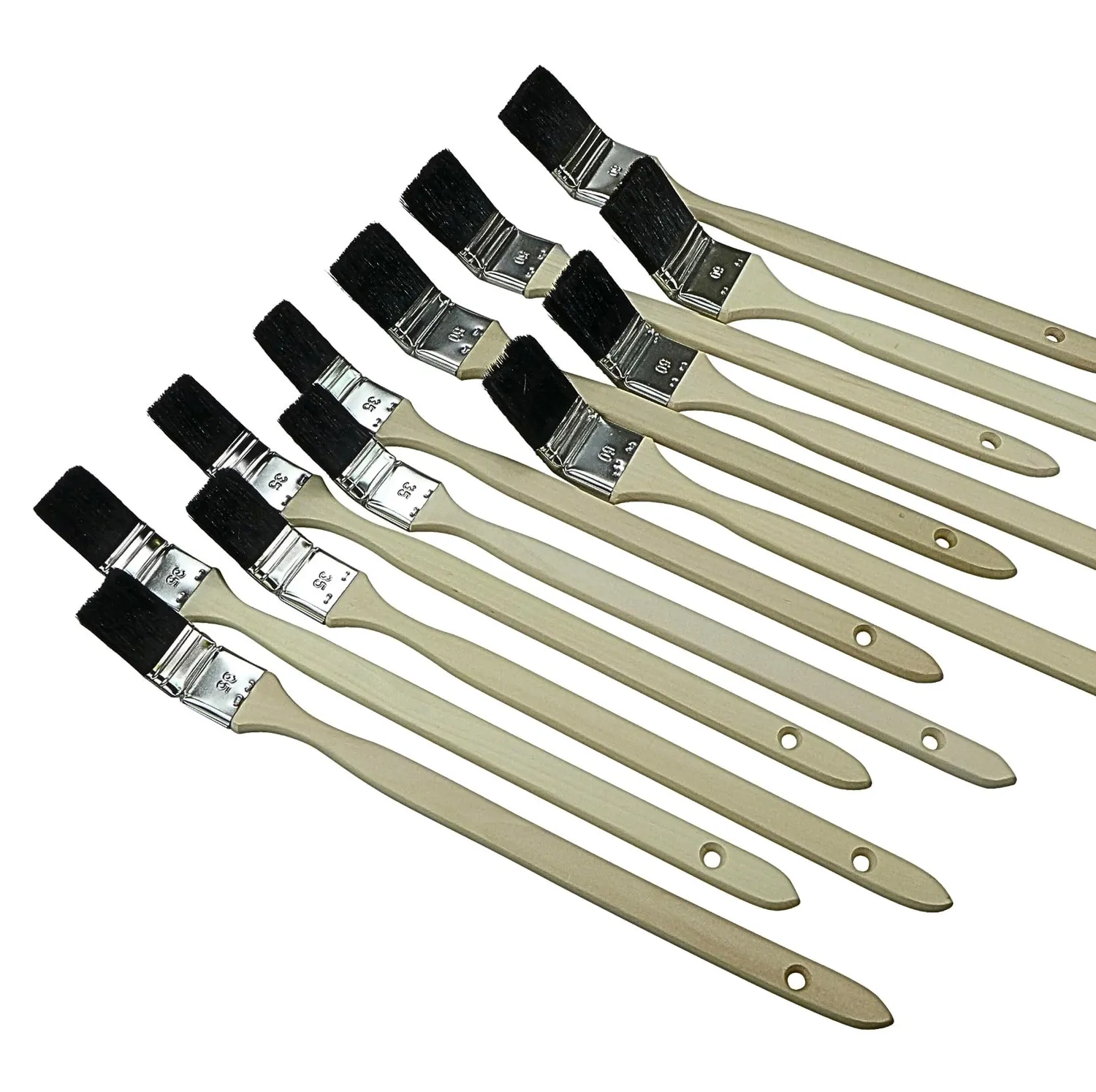 ROTIX 98044 Heizkörperpinsel-Set 12-teilig 35 50 60 mm schwarz