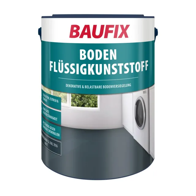 BAUFIX Boden-Flüssigkunststoff anthrazitgrau matt 5L